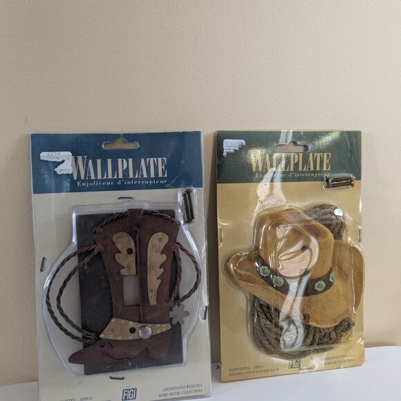 WESTERN VINTAGE COWBOY BOOT & COWBOY HAT LIGHT SWITCH COVERS - Picture 2 of 3